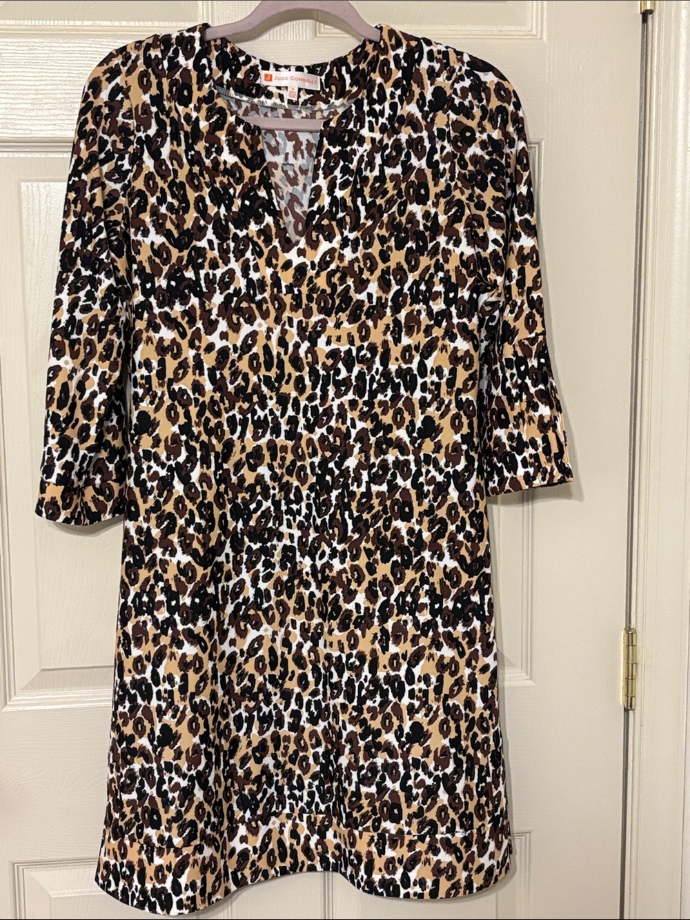 Jude Connally Leopard-Print Megan Jude Cloth Dress